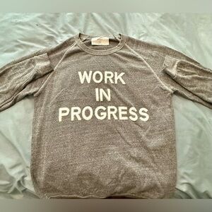 Bow & Drape Gray "Work In Progress" Crewneck Sweatshirt